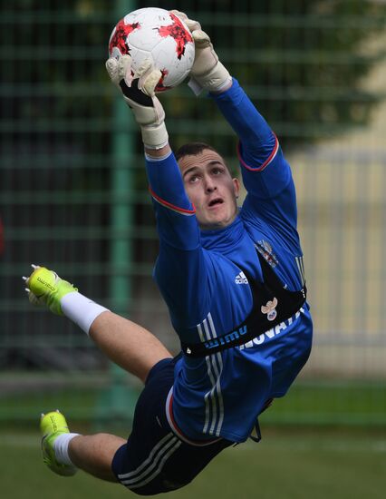 Russian national football team in training