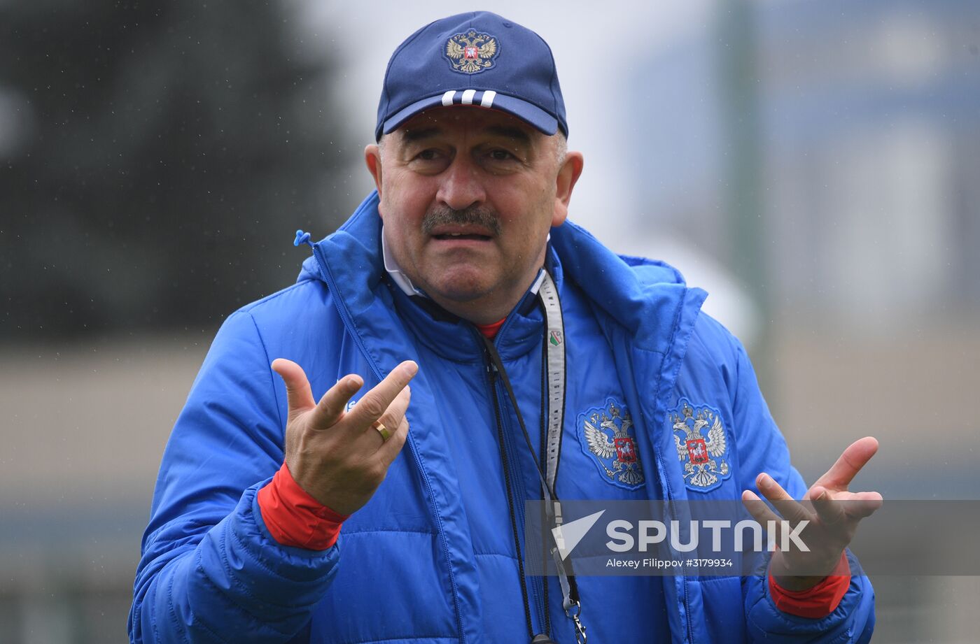 Russian national football team in training