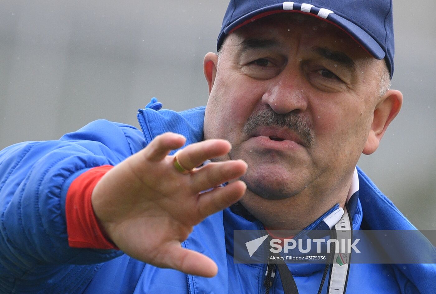 Russian national football team in training