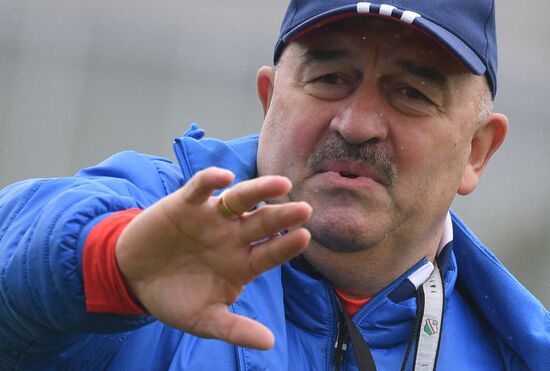 Russian national football team in training