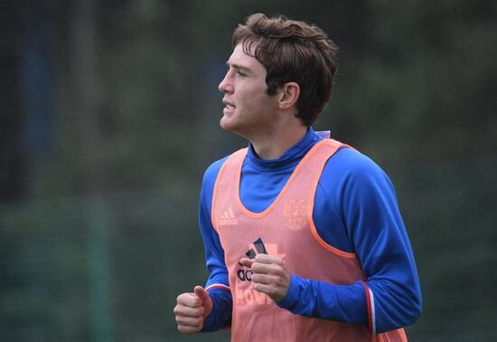 Russian national football team in training