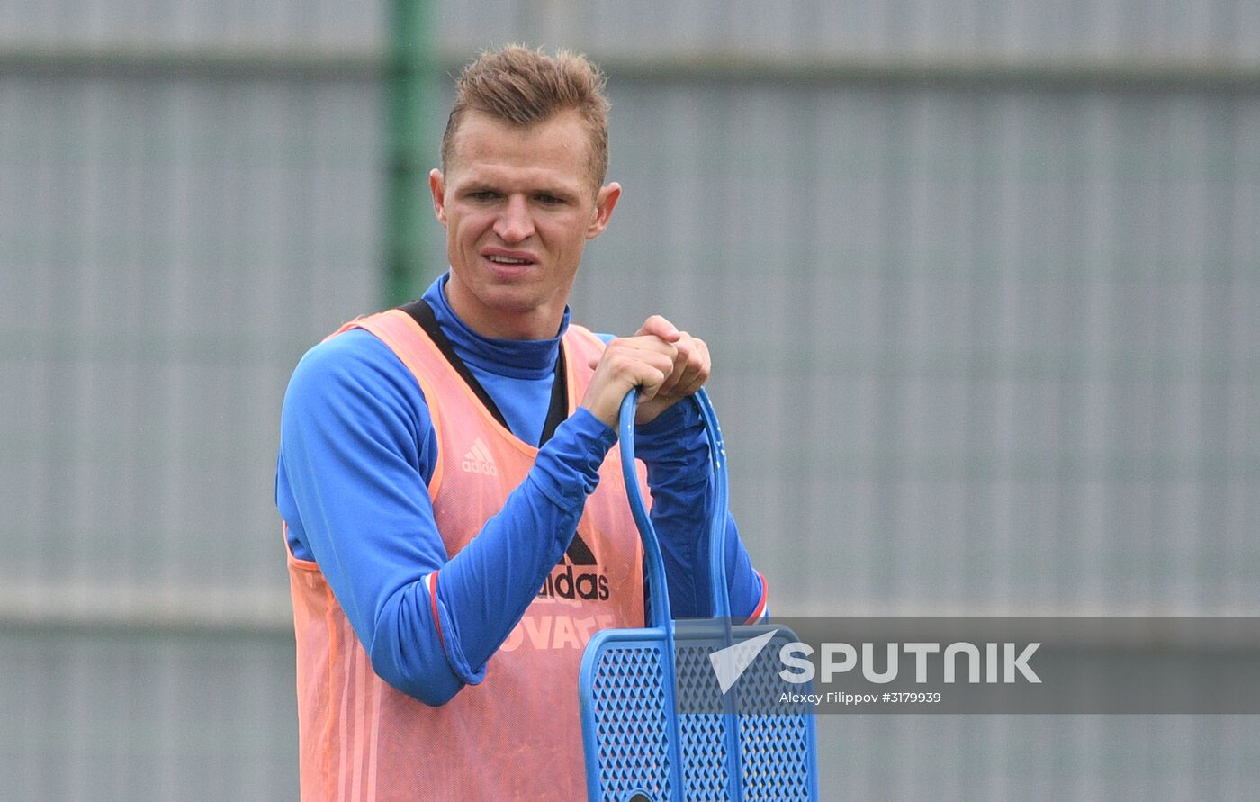 Russian national football team in training