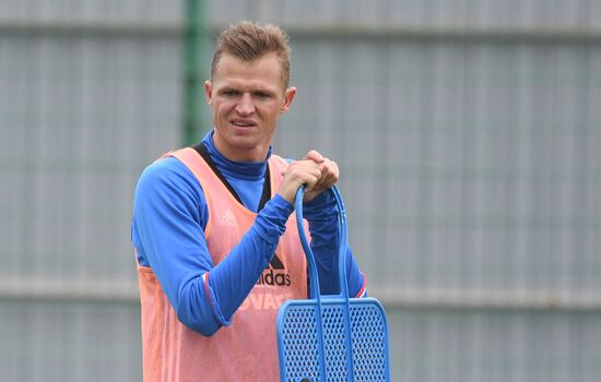 Russian national football team in training