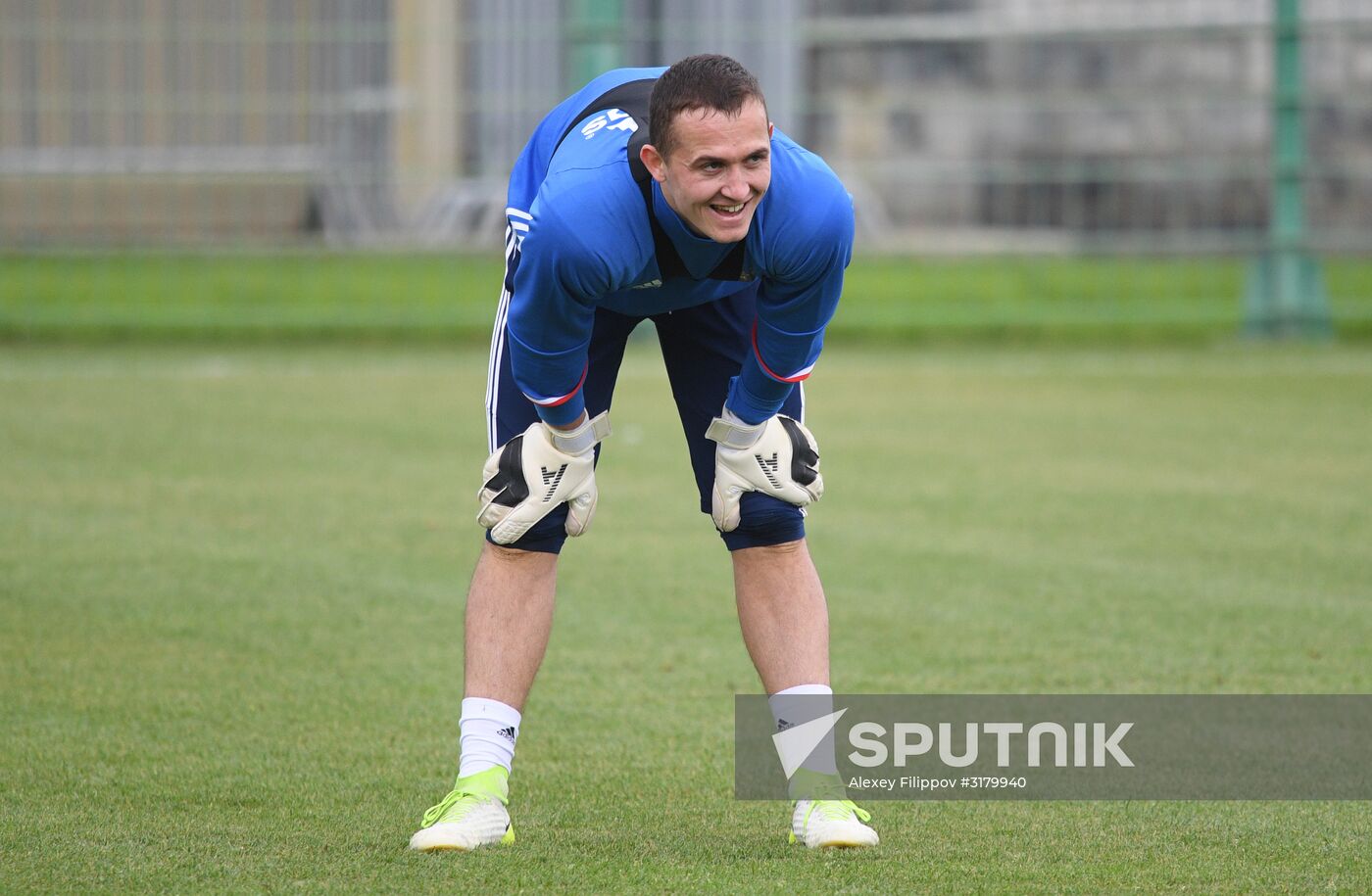 Russian national football team in training
