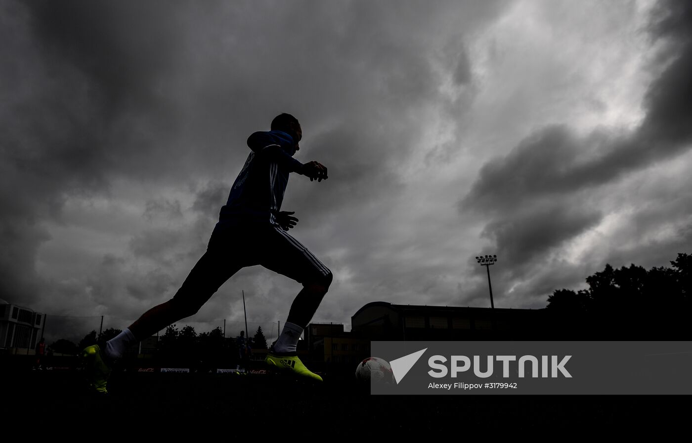 Russian national football team in training