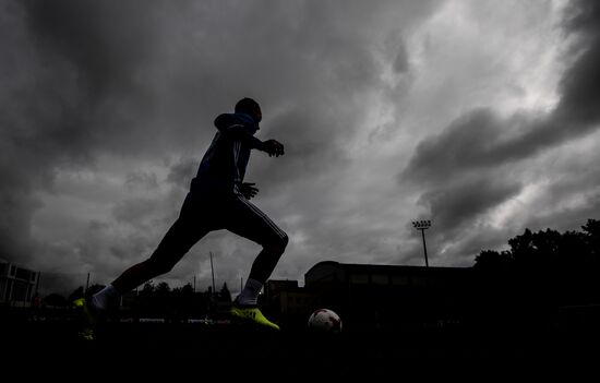 Russian national football team in training