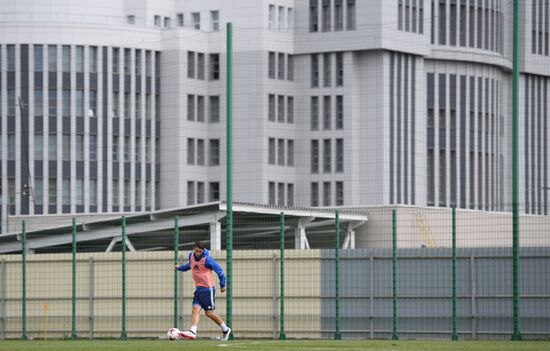 Russian national football team in training