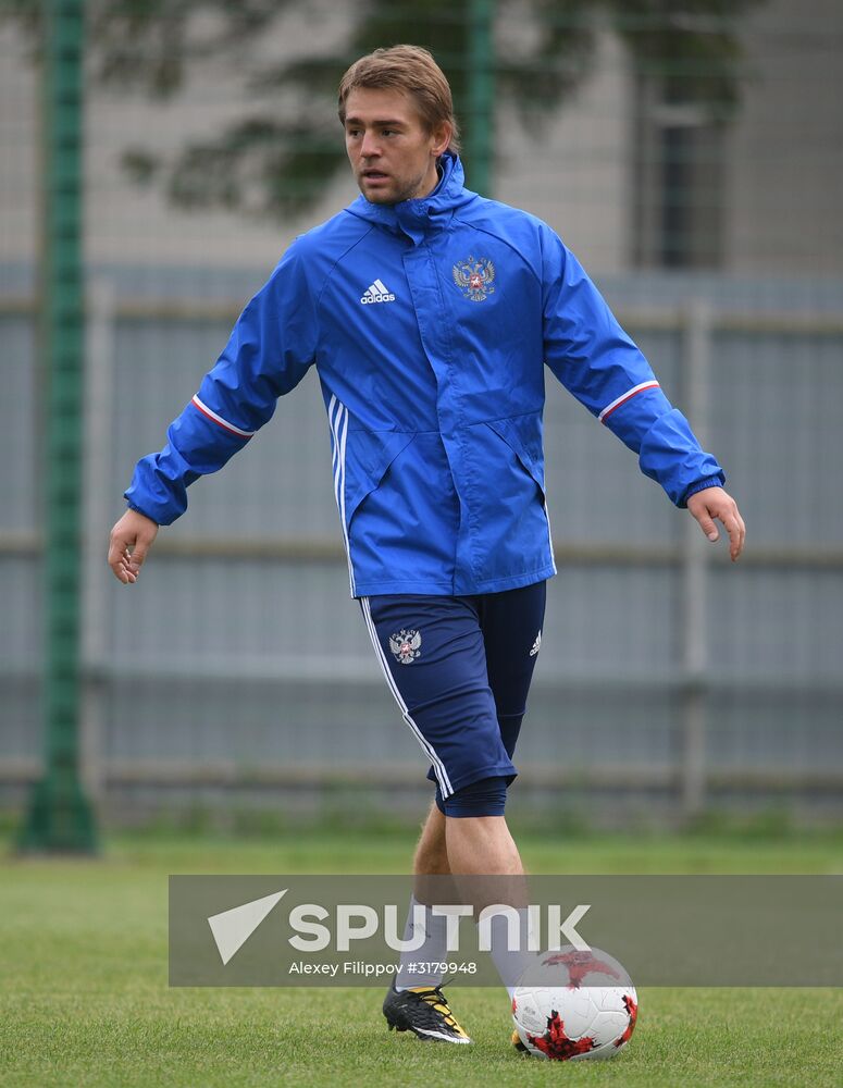 Russian national football team in training