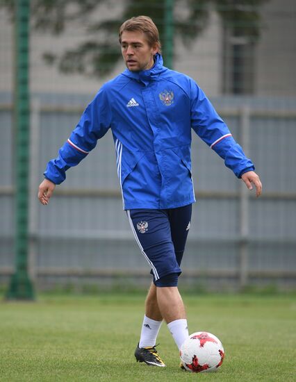 Russian national football team in training