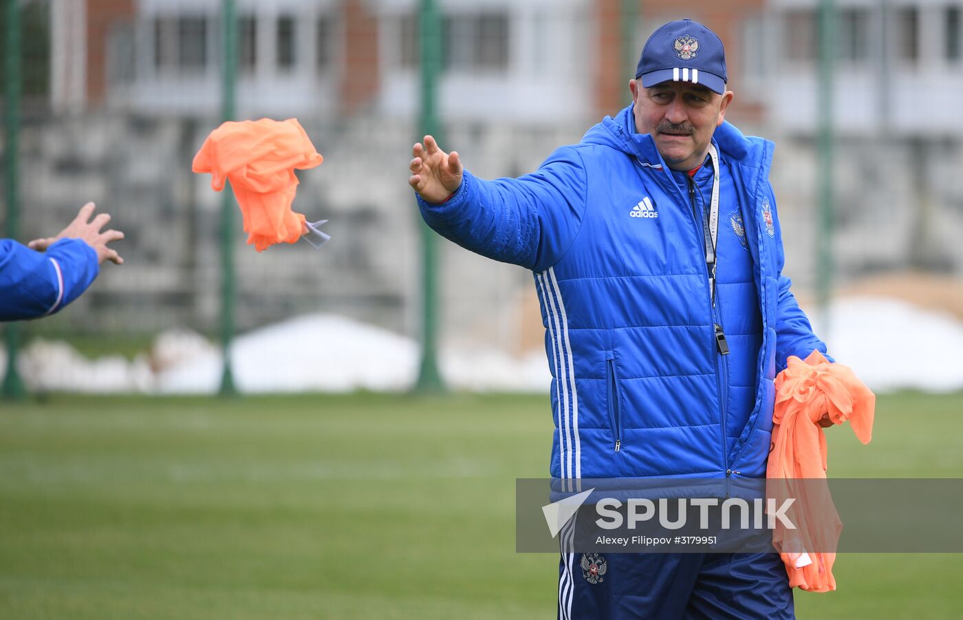 Russian national football team in training