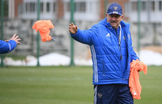Russian national football team in training