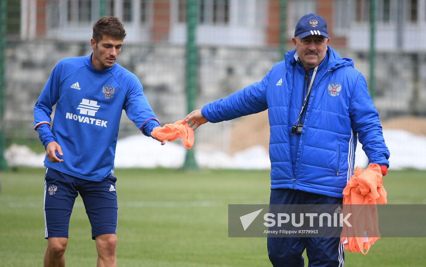 Russian national football team in training