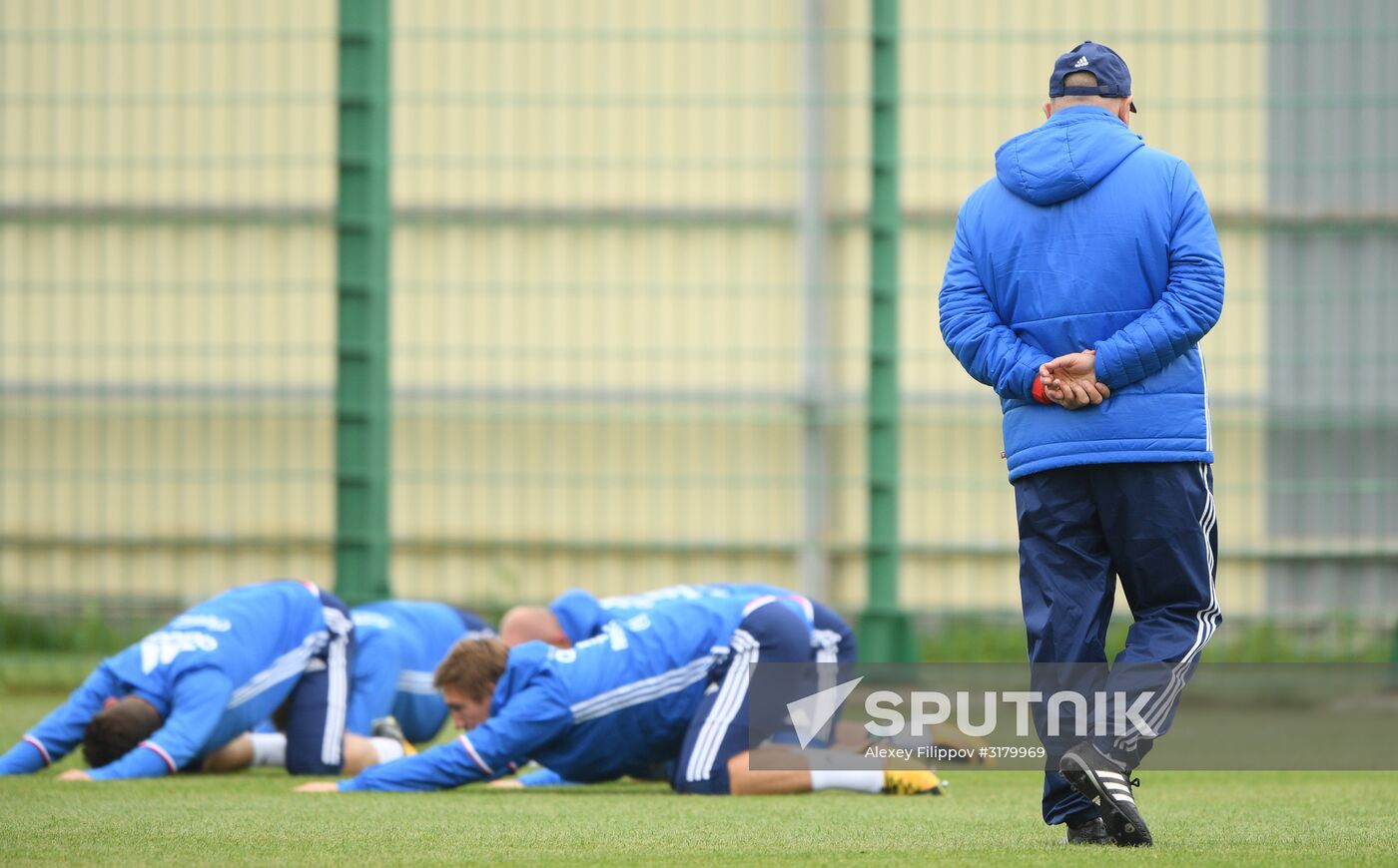 Russian national football team in training