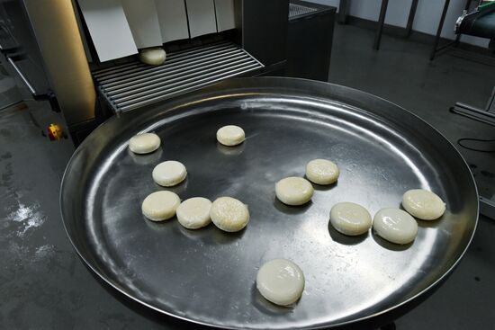 Cheese making at Umalat creamery, Bryansk Region