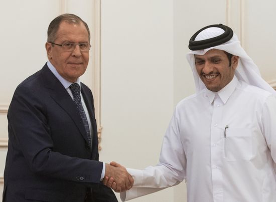 Foreign Minister Sergei Lavrov visits Qatar