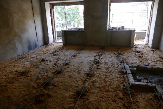 Residential buildings in Donetsk under reconstruction