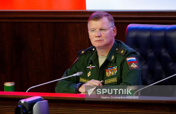 News conference following Army 2017 International Military-Technical Forum at Russian Defense Ministry