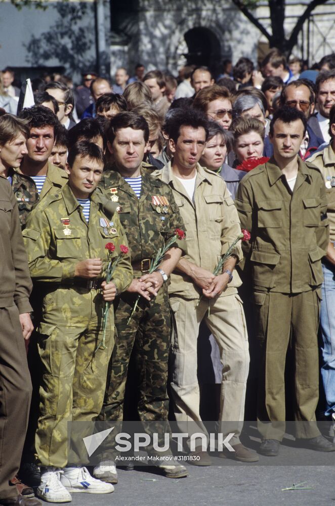 Funeral of those killed in August coup