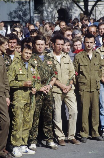 Funeral of those killed in August coup