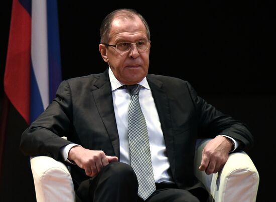 Russian Foreign Minister Sergei Lavrov meets with MGIMO students and academic staff