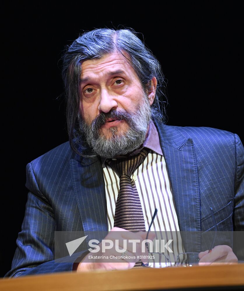 Meeting of Satirikon Theater company