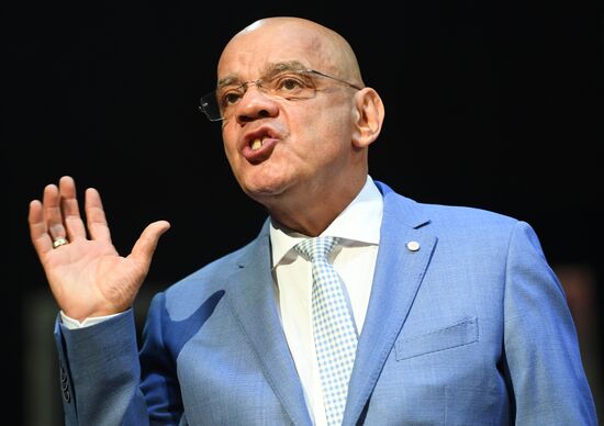 Meeting of Satirikon Theater company