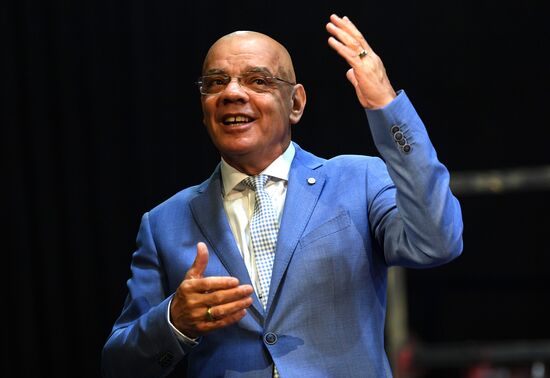 Meeting of Satirikon Theater company