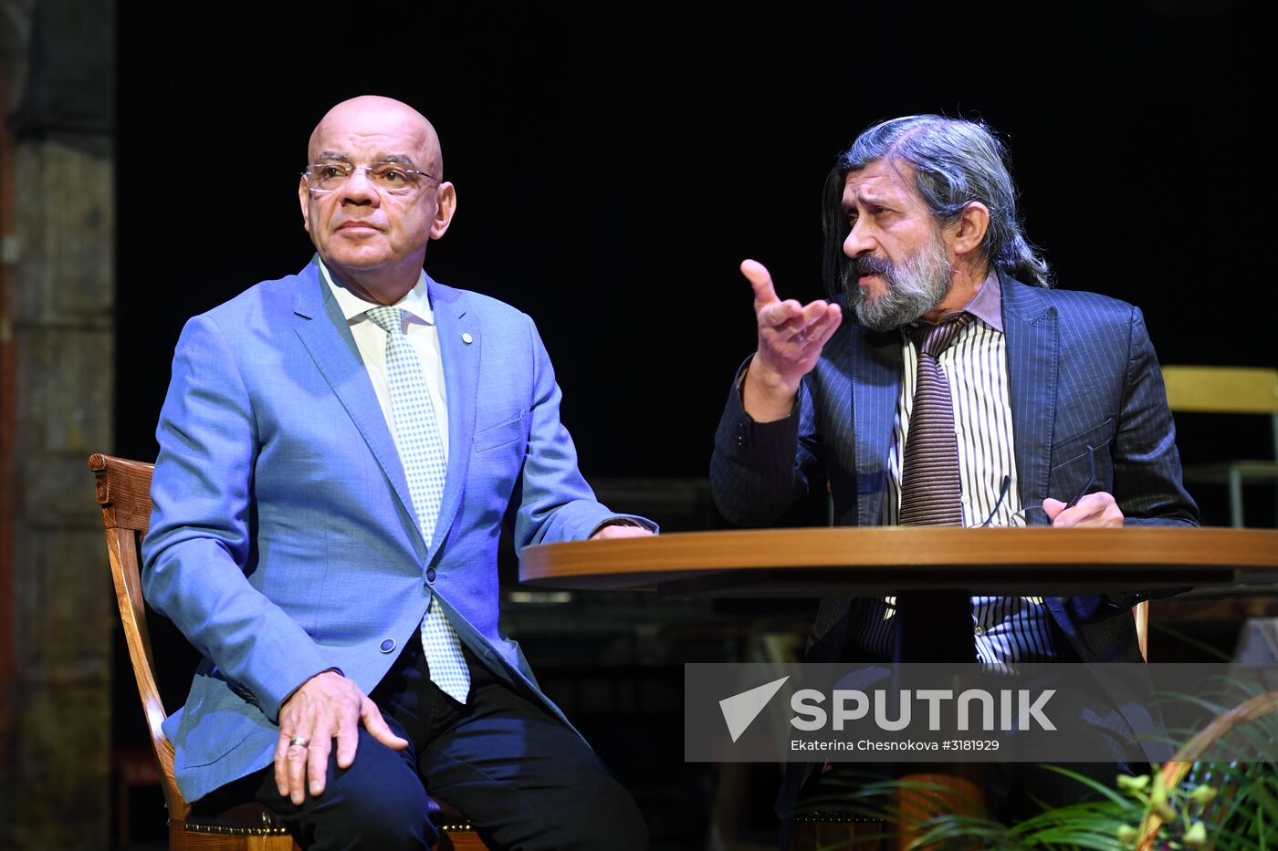 Meeting of Satirikon Theater company