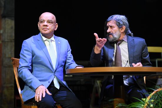 Meeting of Satirikon Theater company