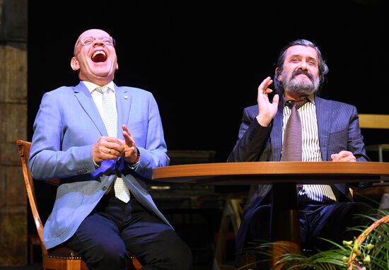 Meeting of Satirikon Theater company