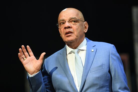 Meeting of Satirikon Theater company