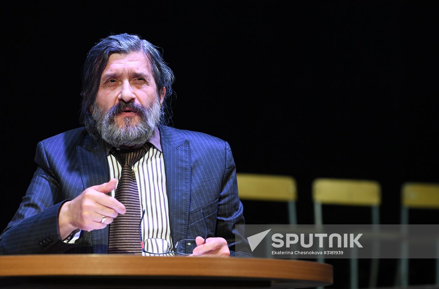 Meeting of Satirikon Theater company