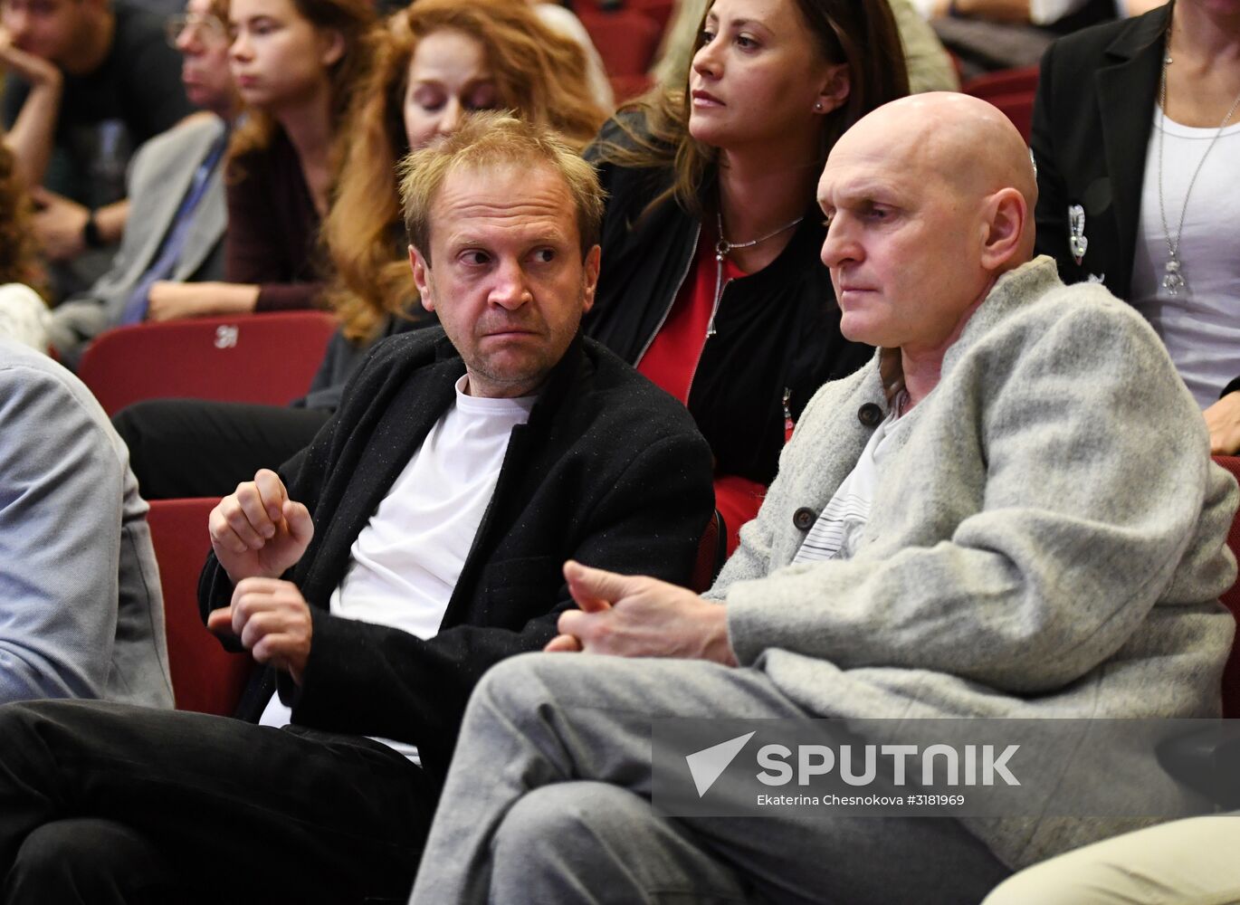 Meeting of Satirikon Theater company