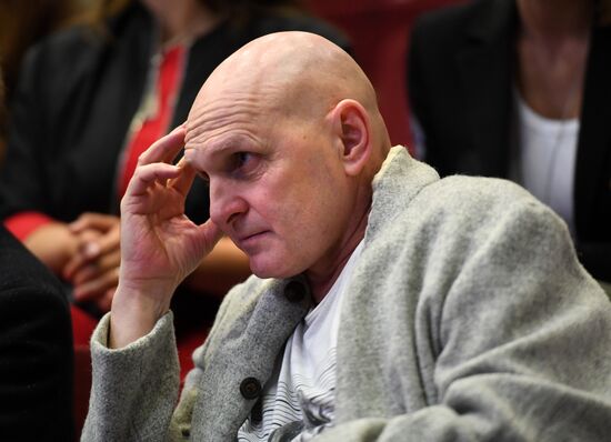 Meeting of Satirikon Theater company