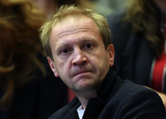 Meeting of Satirikon Theater company