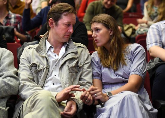 Meeting of Satirikon Theater company