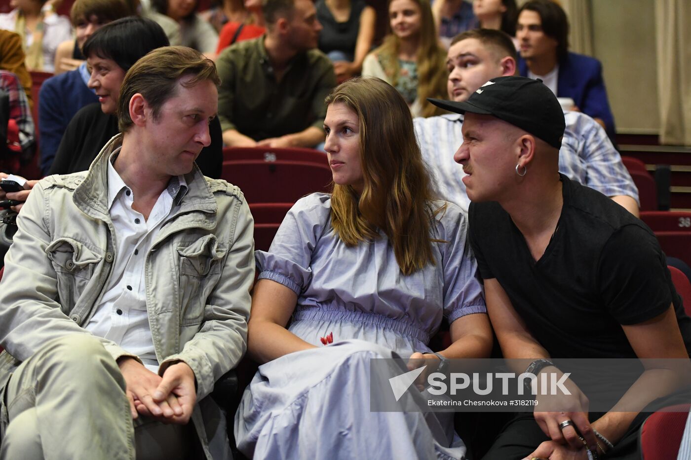 Meeting of Satirikon Theater company