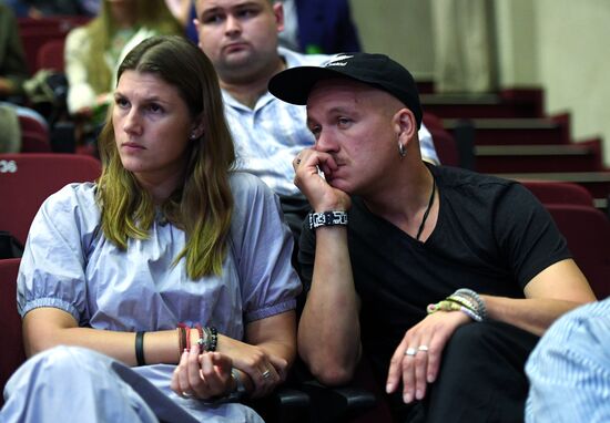 Meeting of Satirikon Theater company