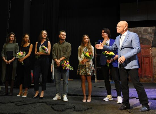 Meeting of Satirikon Theater company