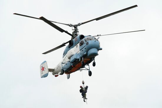 Aviation sports holiday at military air field in Rostov-on-Don