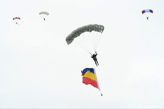 Aviation sports holiday at military air field in Rostov-on-Don