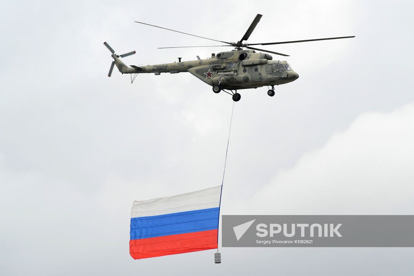 Aviation sports holiday at military air field in Rostov-on-Don