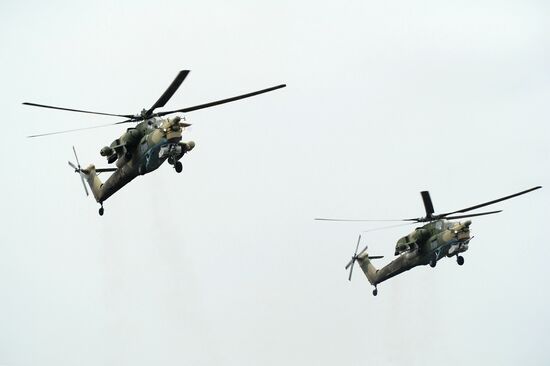 Aviation sports holiday at military air field in Rostov-on-Don