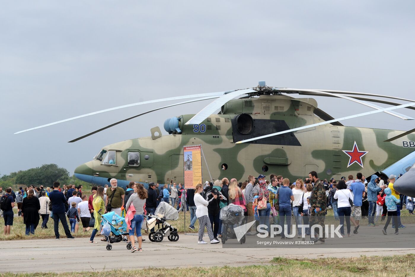 Aviation sports holiday at military air field in Rostov-on-Don