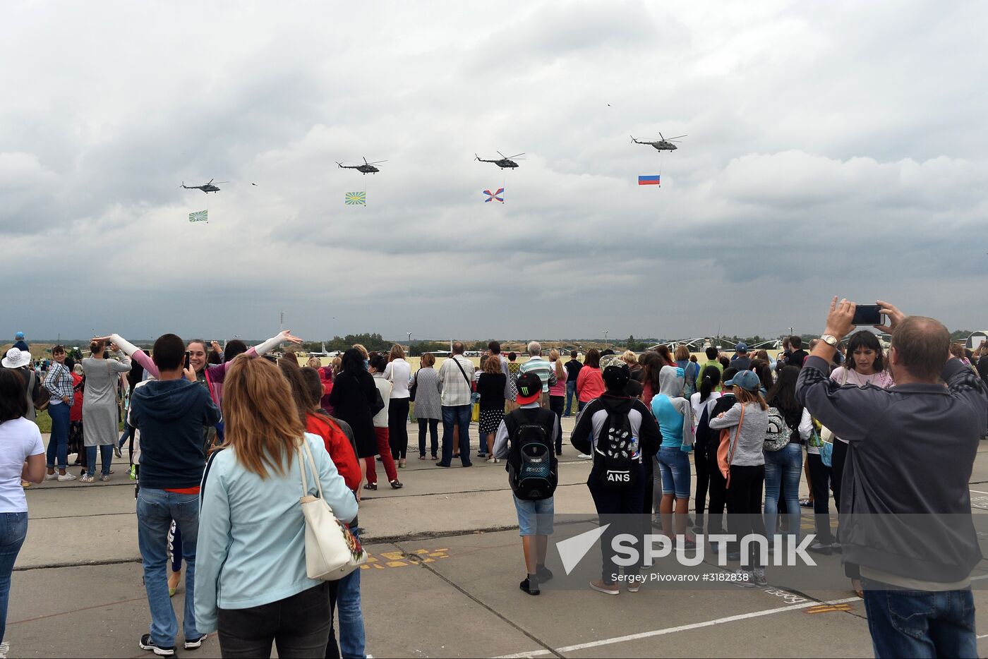 Aviation sports holiday at military air field in Rostov-on-Don