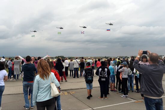 Aviation sports holiday at military air field in Rostov-on-Don