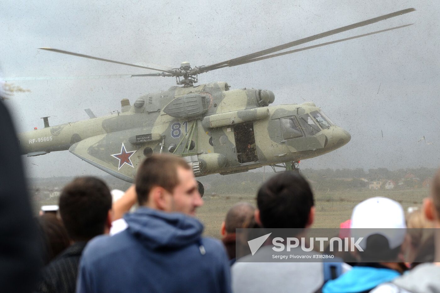 Aviation sports holiday at military air field in Rostov-on-Don