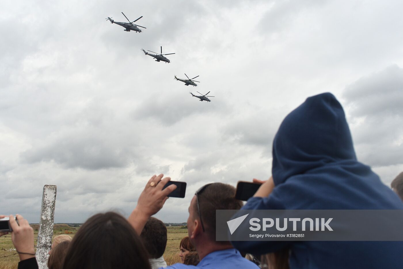 Aviation sports holiday at military air field in Rostov-on-Don