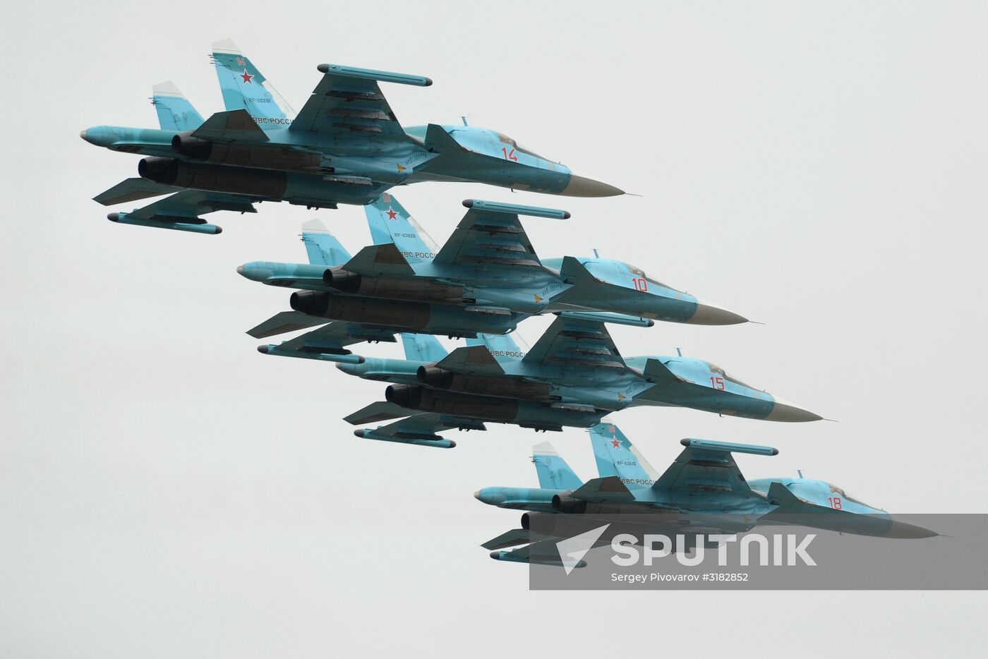 Aviation sports holiday at military air field in Rostov-on-Don