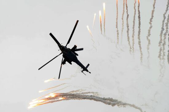 Aviation sports holiday at military air field in Rostov-on-Don